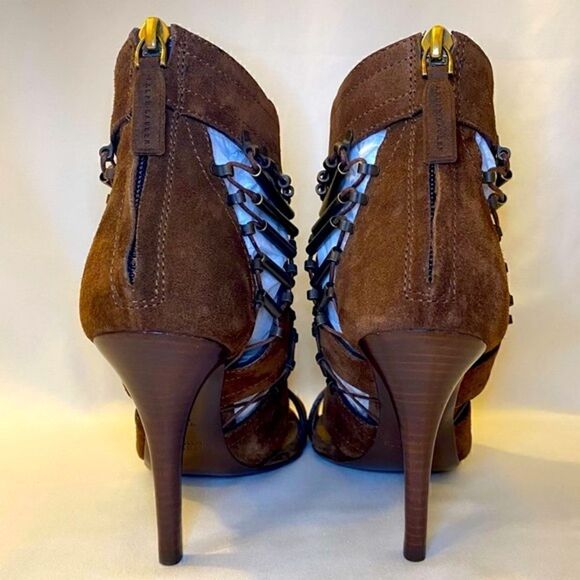 Ralph Lauren 2014 Collection Brown Suede Brass Bead Embellished Blephina Sandal - Picture 10 of 16